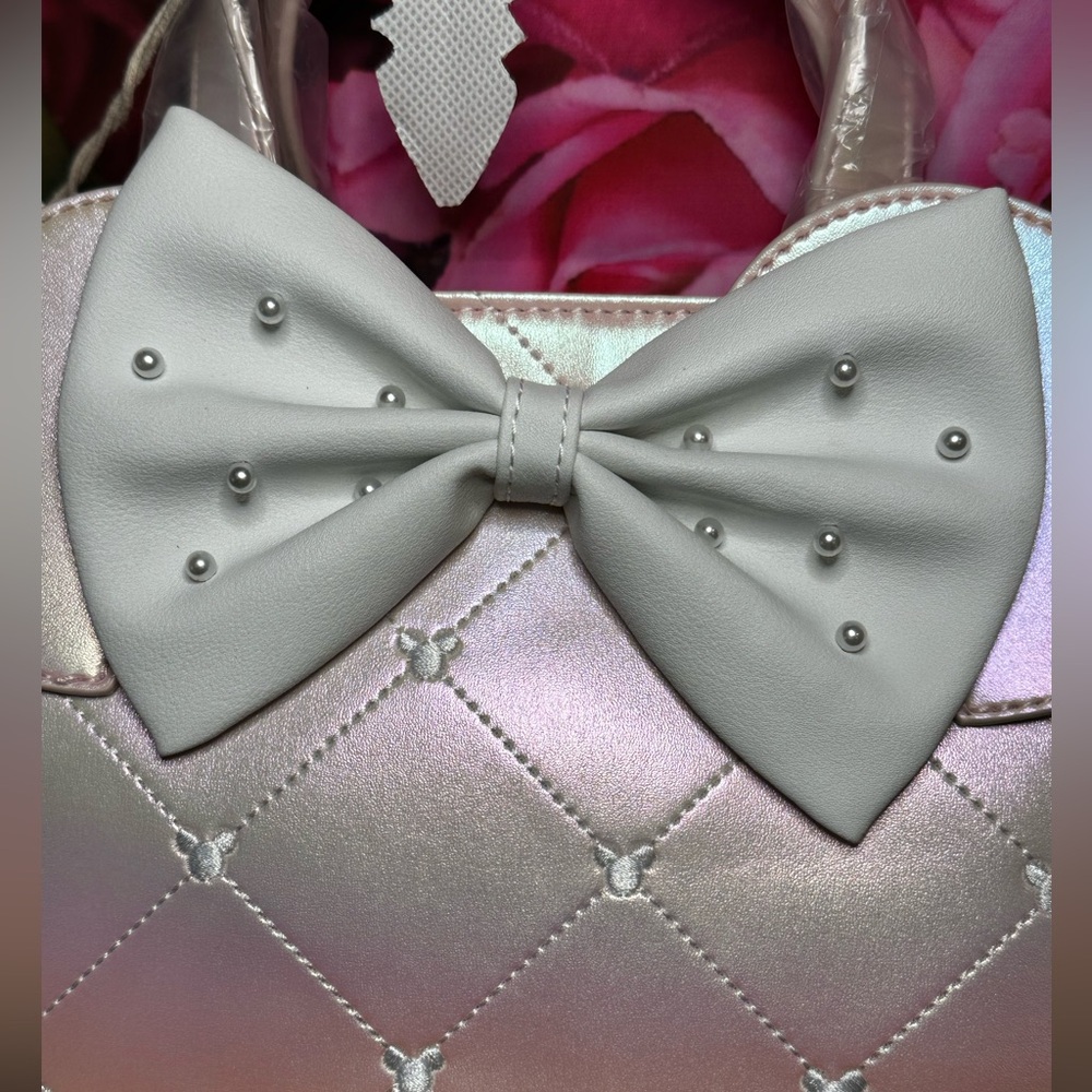 Loungefly Disney Iridescent Bow Handbag/ Crossbody - Picture 5 of 11